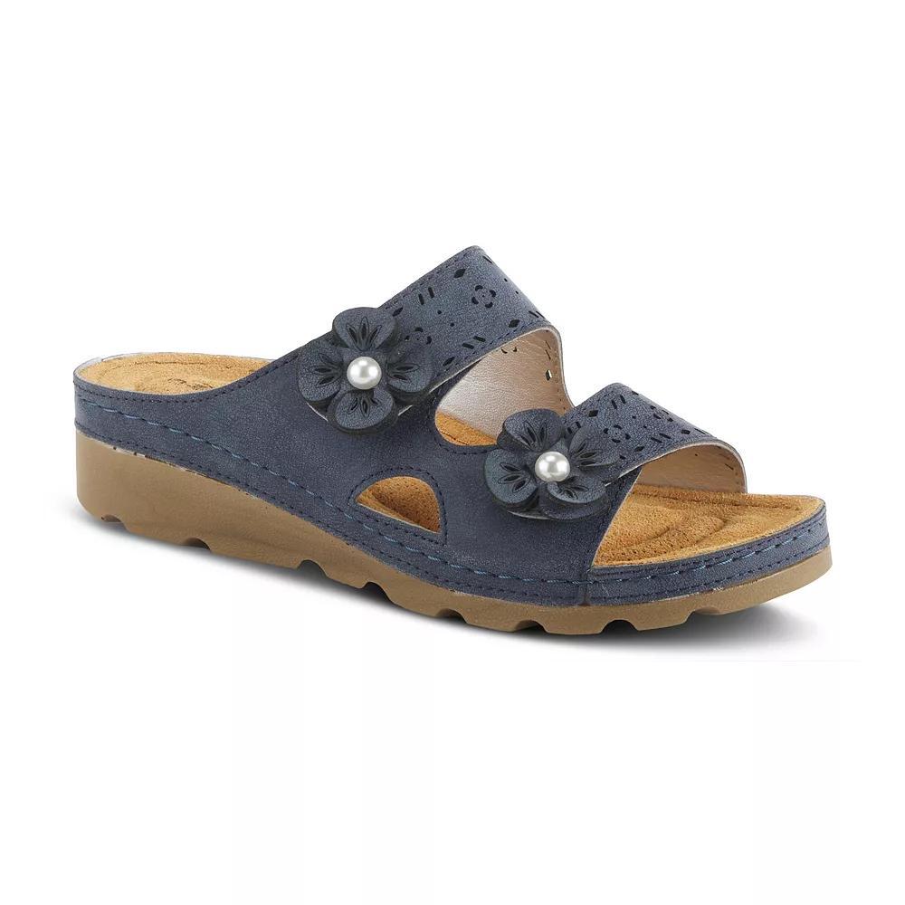 Flexus by Spring Step Pamola Womens Slide Sandals Blue Product Image