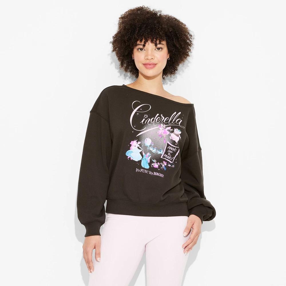 Womens Cinderella Graphic Sweatshirt - Black Product Image