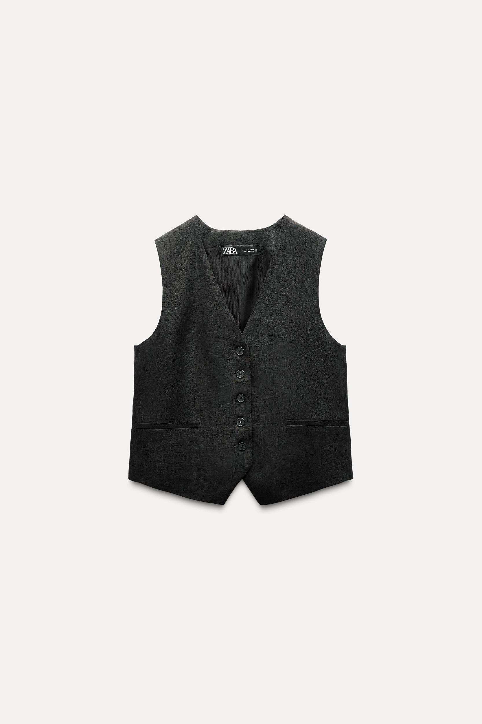 TAILORED LINEN VEST Product Image