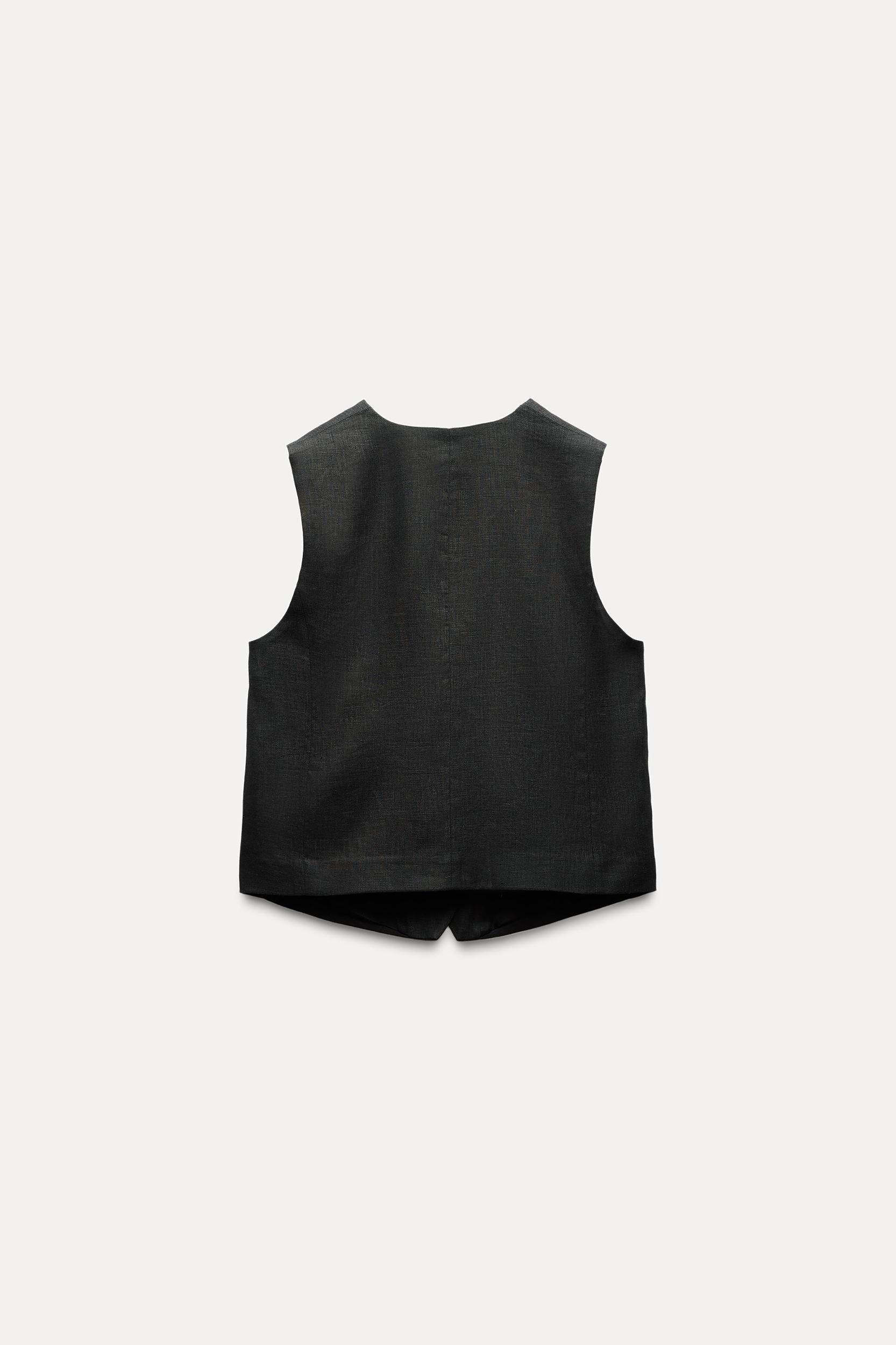TAILORED LINEN VEST Product Image