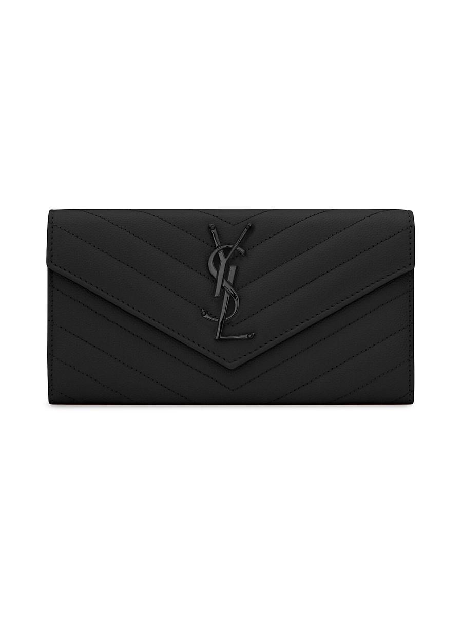 Womens Cassandre Matelasse Large Flap Wallet in Grain De Poudre Embossed Leather Product Image