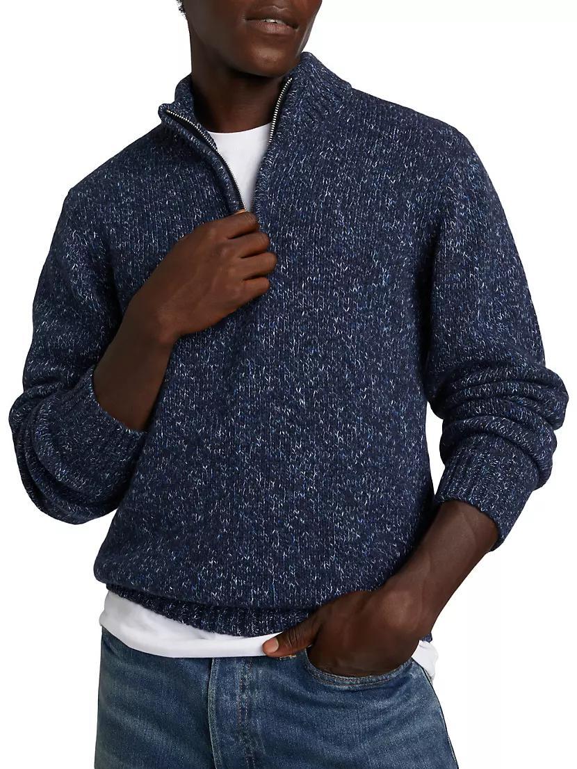 COLLECTION Twisted Yarn Quarter-Zip Sweater Product Image
