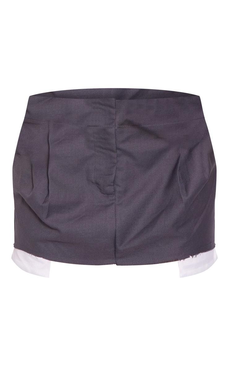 Charcoal Woven Extreme Micro Mini Skirt Product Image