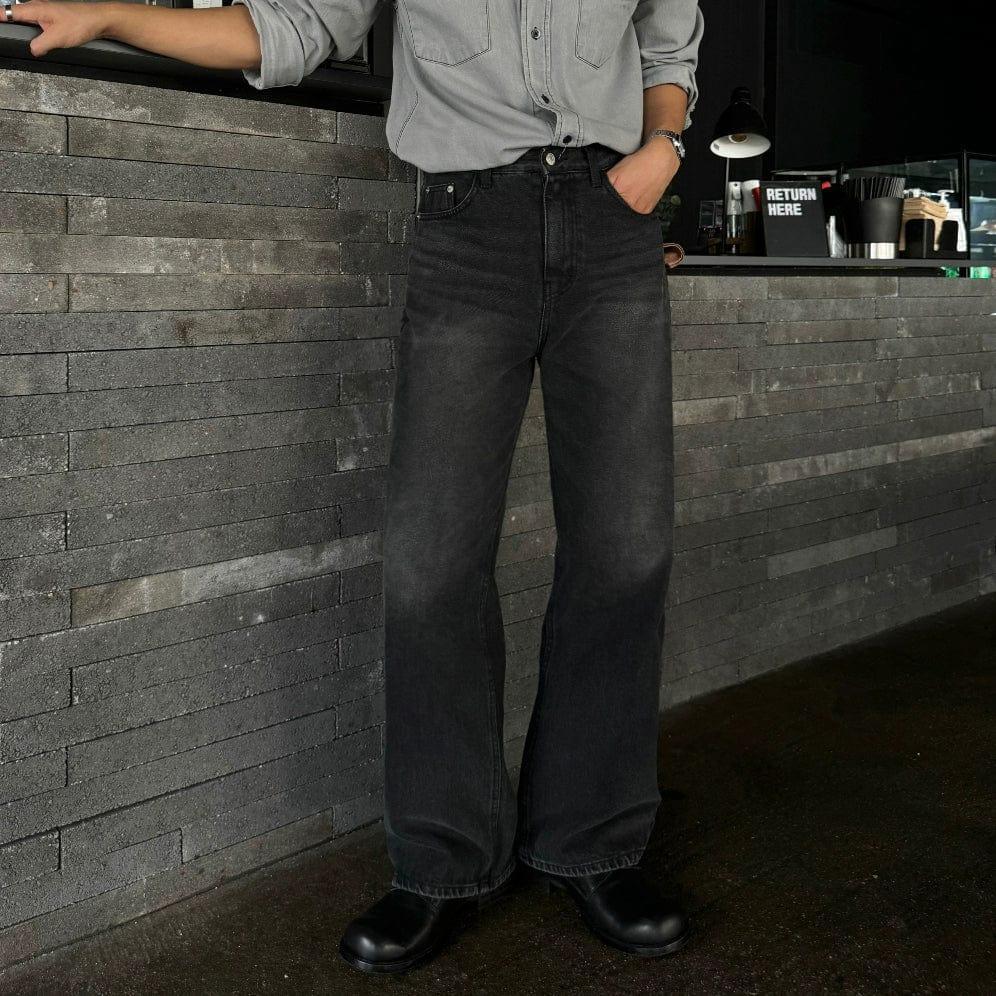 RT No. 12320 WASHED BLACK DENIM JEANS Product Image