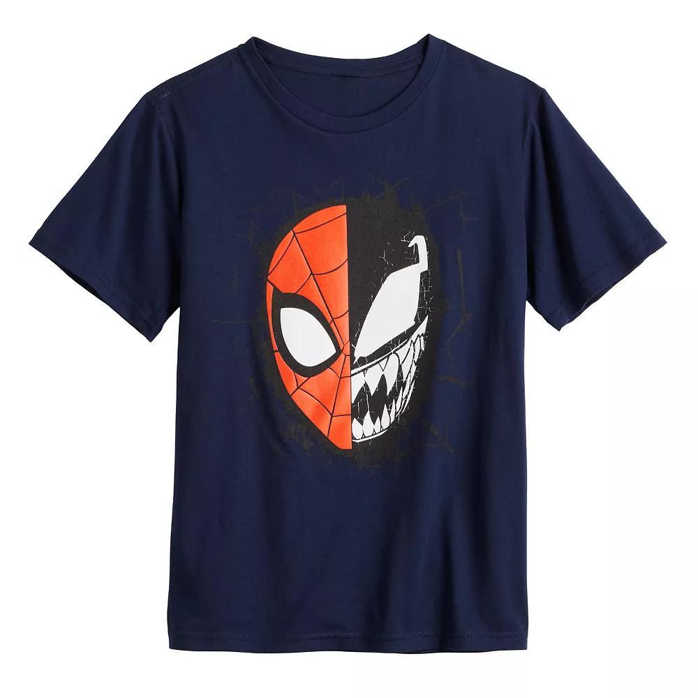Boys 8-20 Marvel's Spider-Man & Venom Split Faces Graphic Tee, Boy's, Size: XL, Blue Product Image