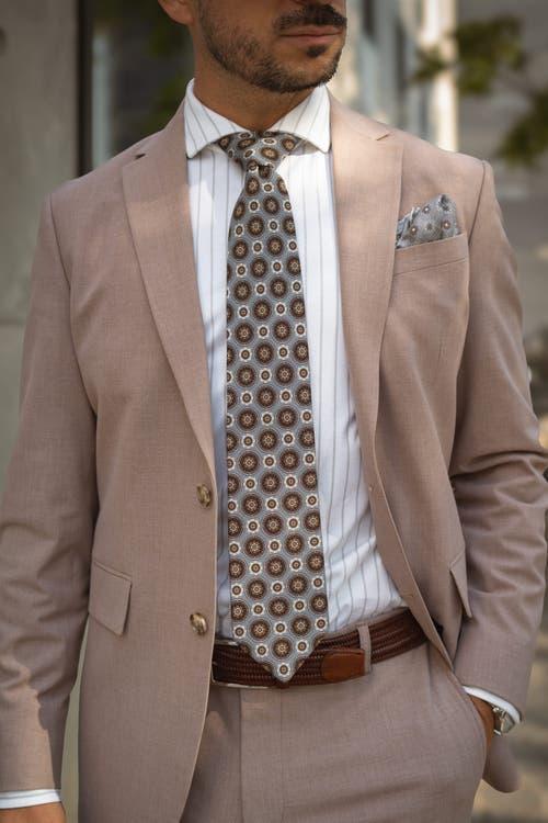 Elizabetta La Vigna - Extra Long Printed Silk Tie for Men in Navy at Nordstrom Product Image