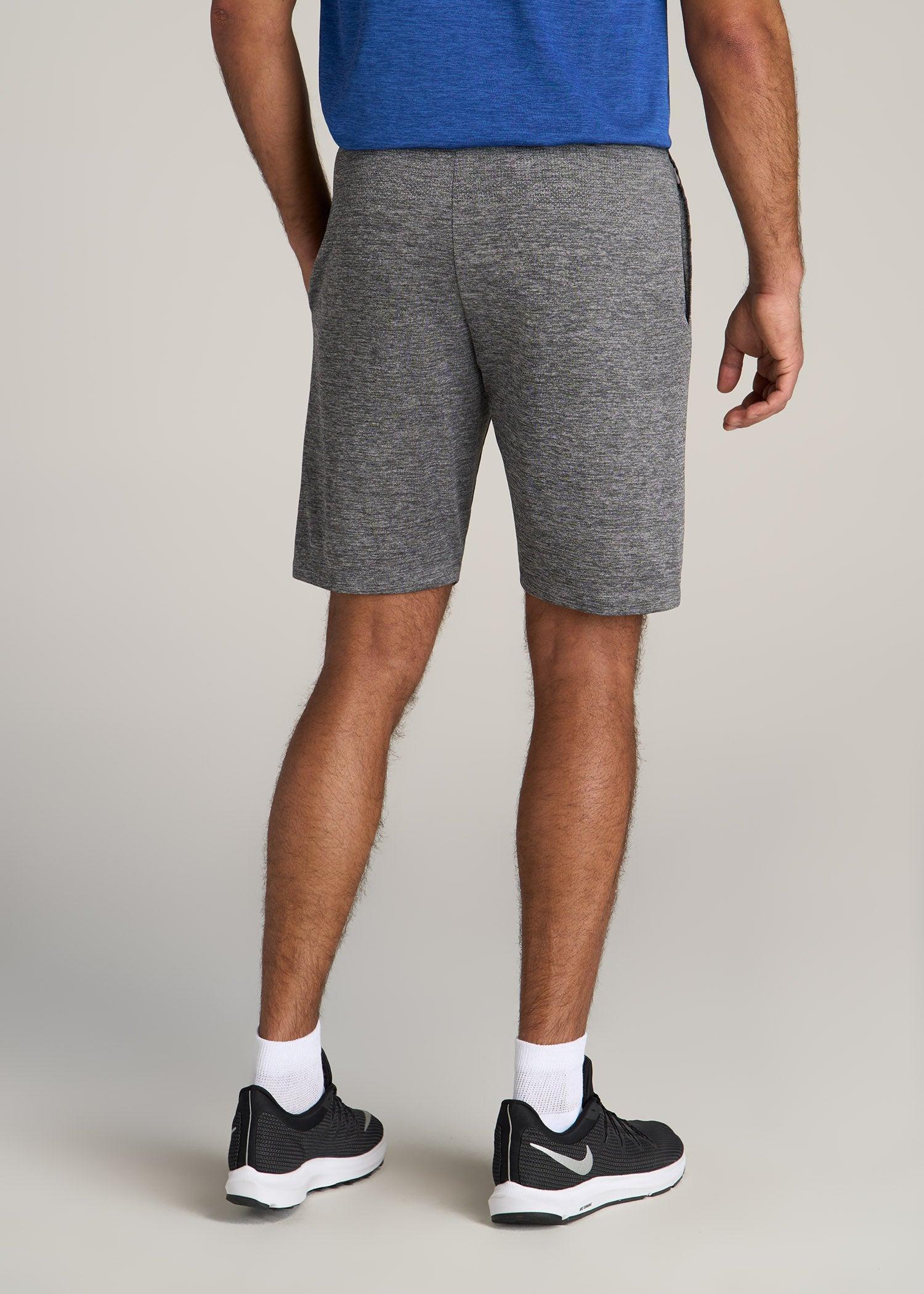 A.T. Performance Engineered Athletic Shorts for Tall Men in Grey Mix Product Image