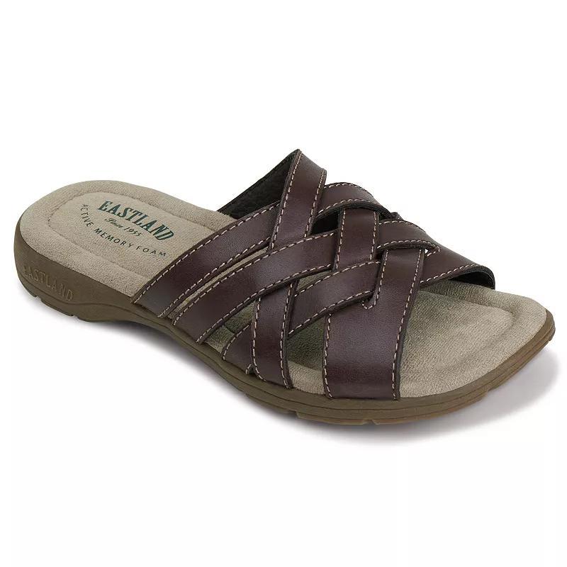 Eastland Hazel Women's Leather Slide Sandals, Size: 9, Light Blue Product Image