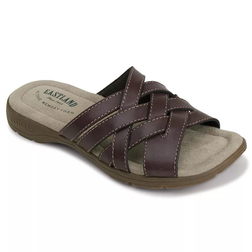 Eastland Hazel Women's Leather Slide Sandals, Size: 9, Light Blue Product Image