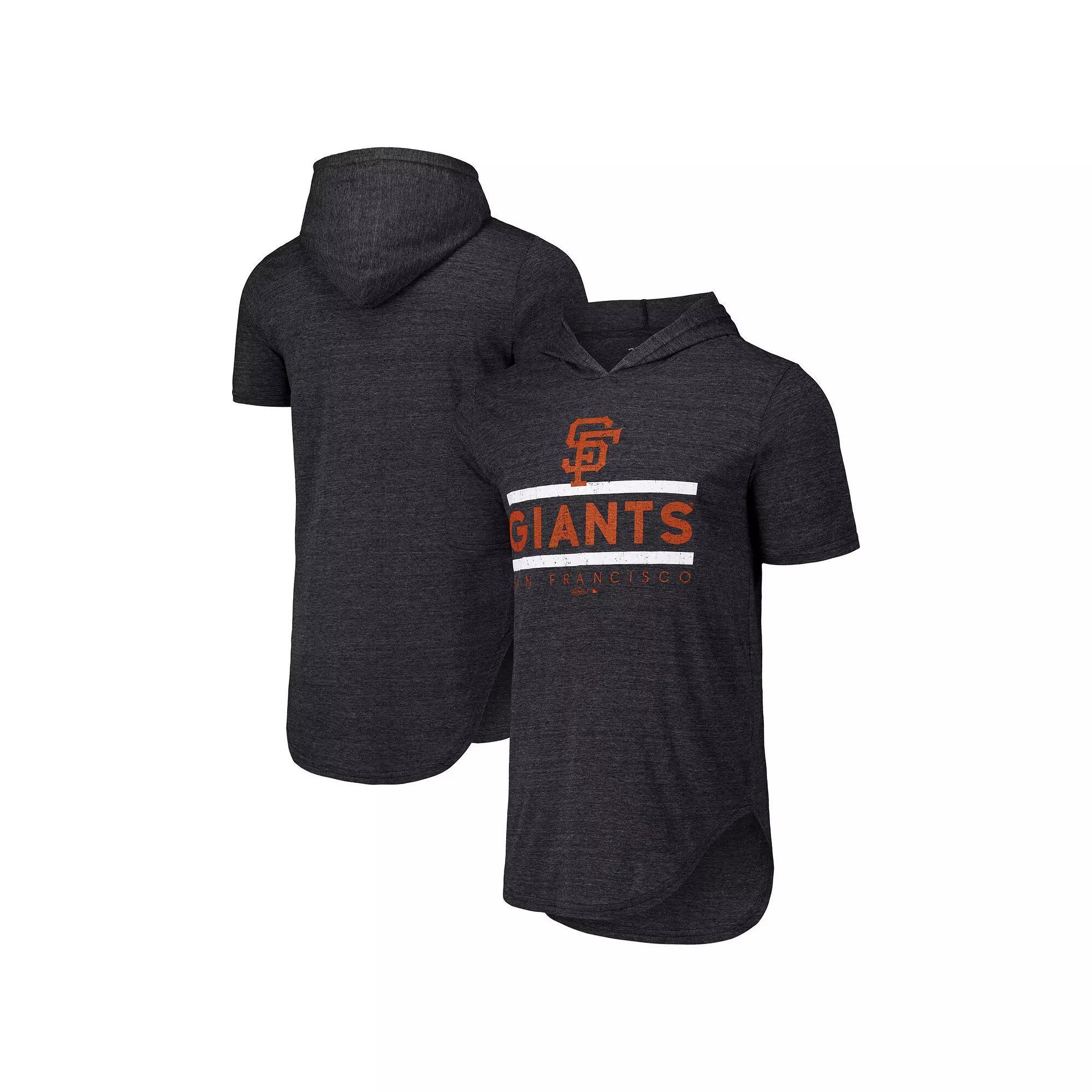 Mens Majestic Threads San Francisco Giants Tri-Blend Hoodie T-Shirt Product Image