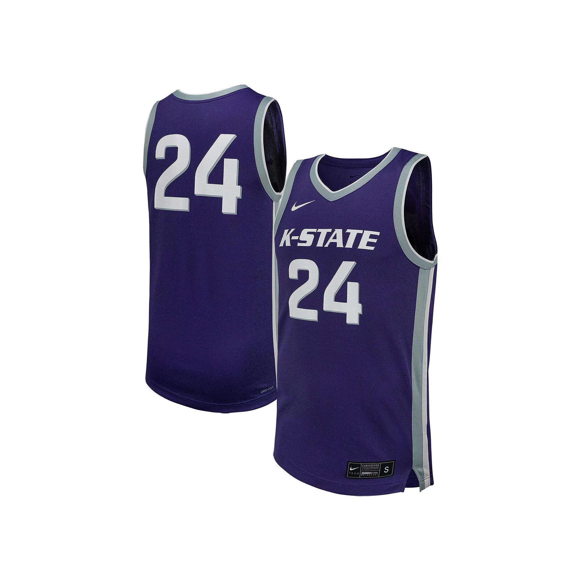 Men's Nike #24 Purple Kansas State Wildcats Replica Basketball Jersey, Size: XL Product Image