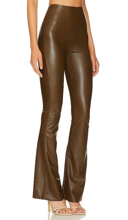 Faux-Leather Flared Leggings Product Image