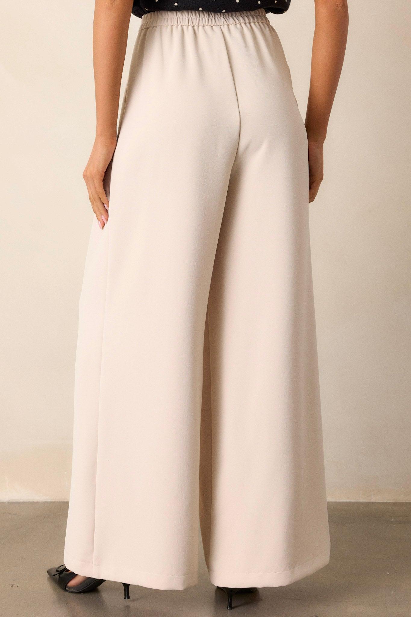 Willow Tree Light Beige Wide Leg Pants Product Image