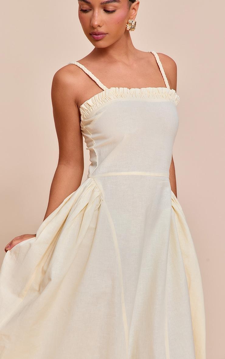 Lemon Braided V Waist Midaxi Dress Product Image