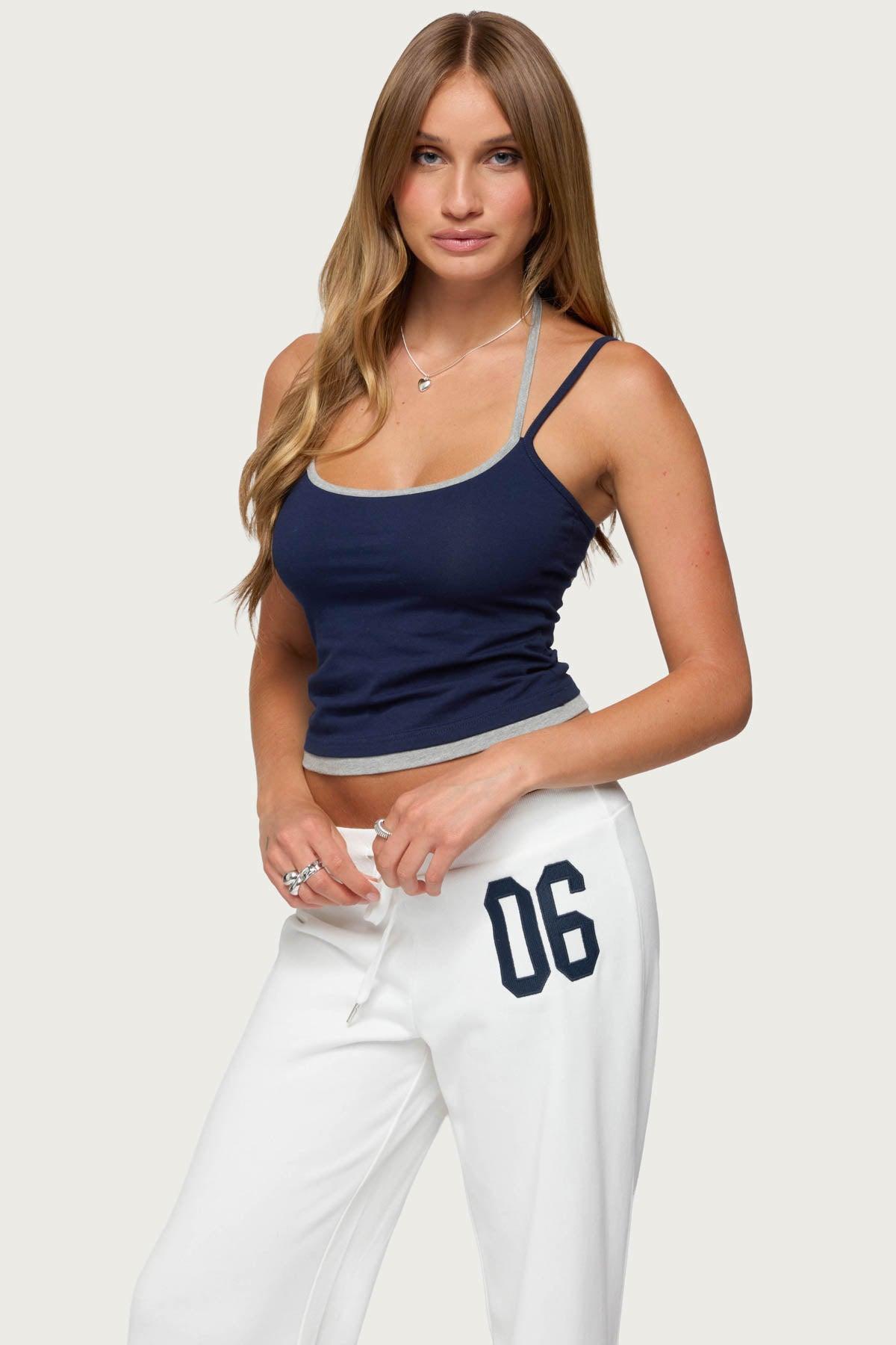Roya Layered Halter Tank Top Product Image