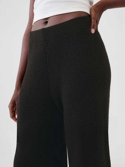 CashSoft Shaker-Stitch Sweater Pants Product Image