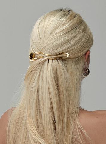 In The World Hair Clip Gold Product Image
