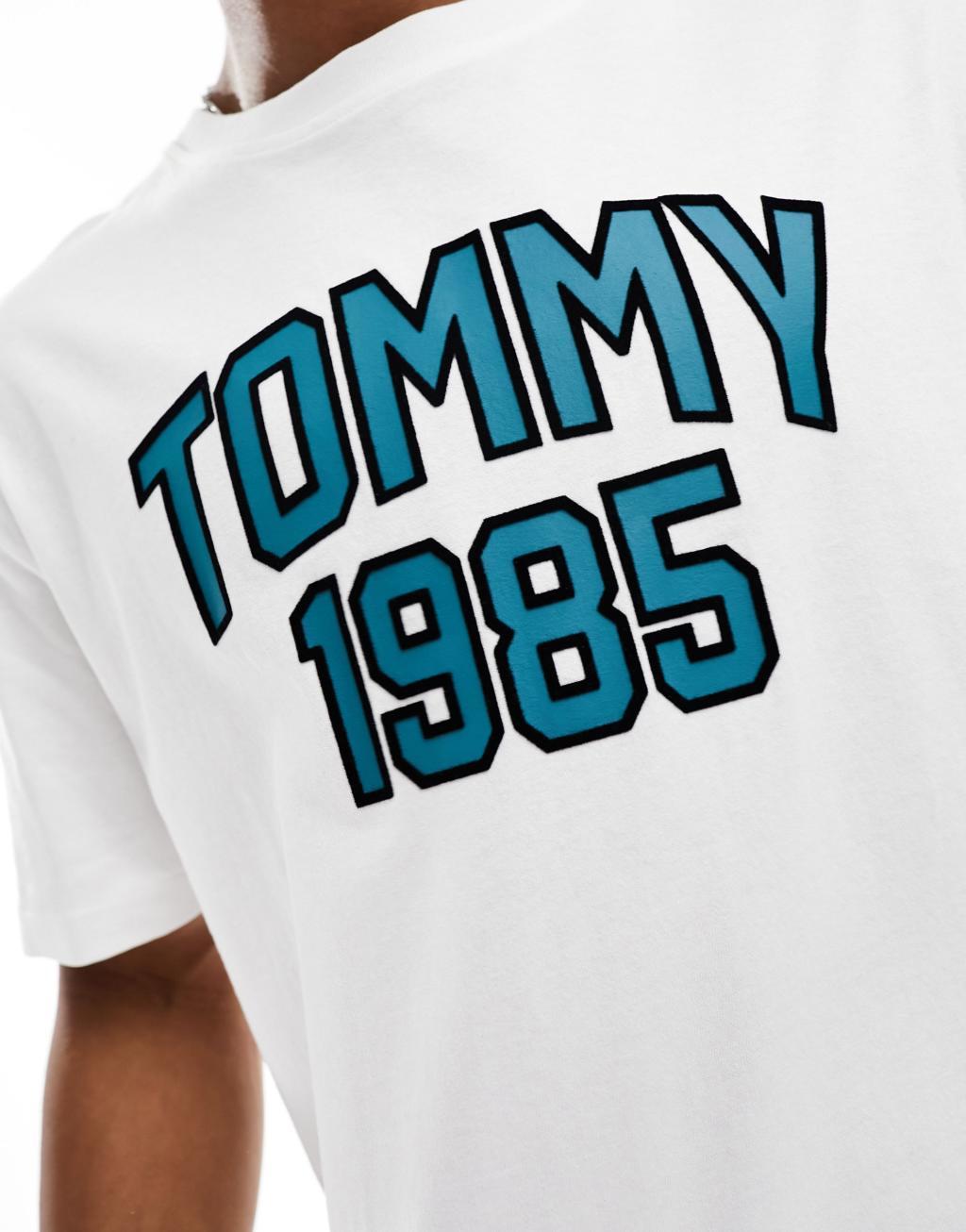 Tommy Jeans regular varsity sport t-shirt in white Product Image