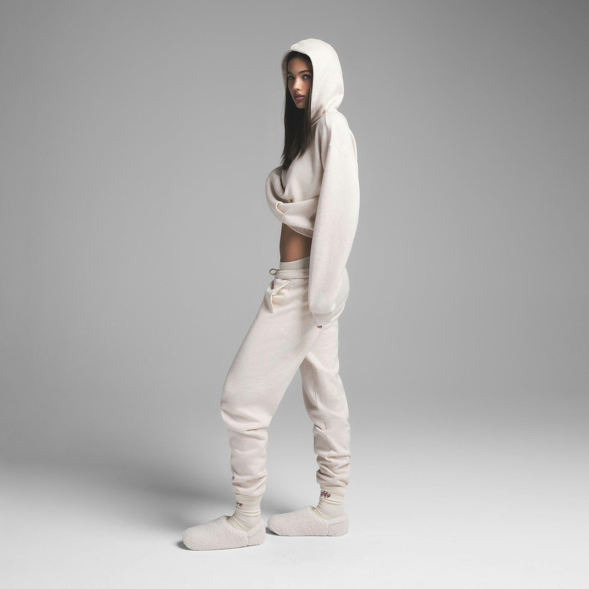 COTTON FLEECE JOGGER | HEATHER OATMEAL Product Image