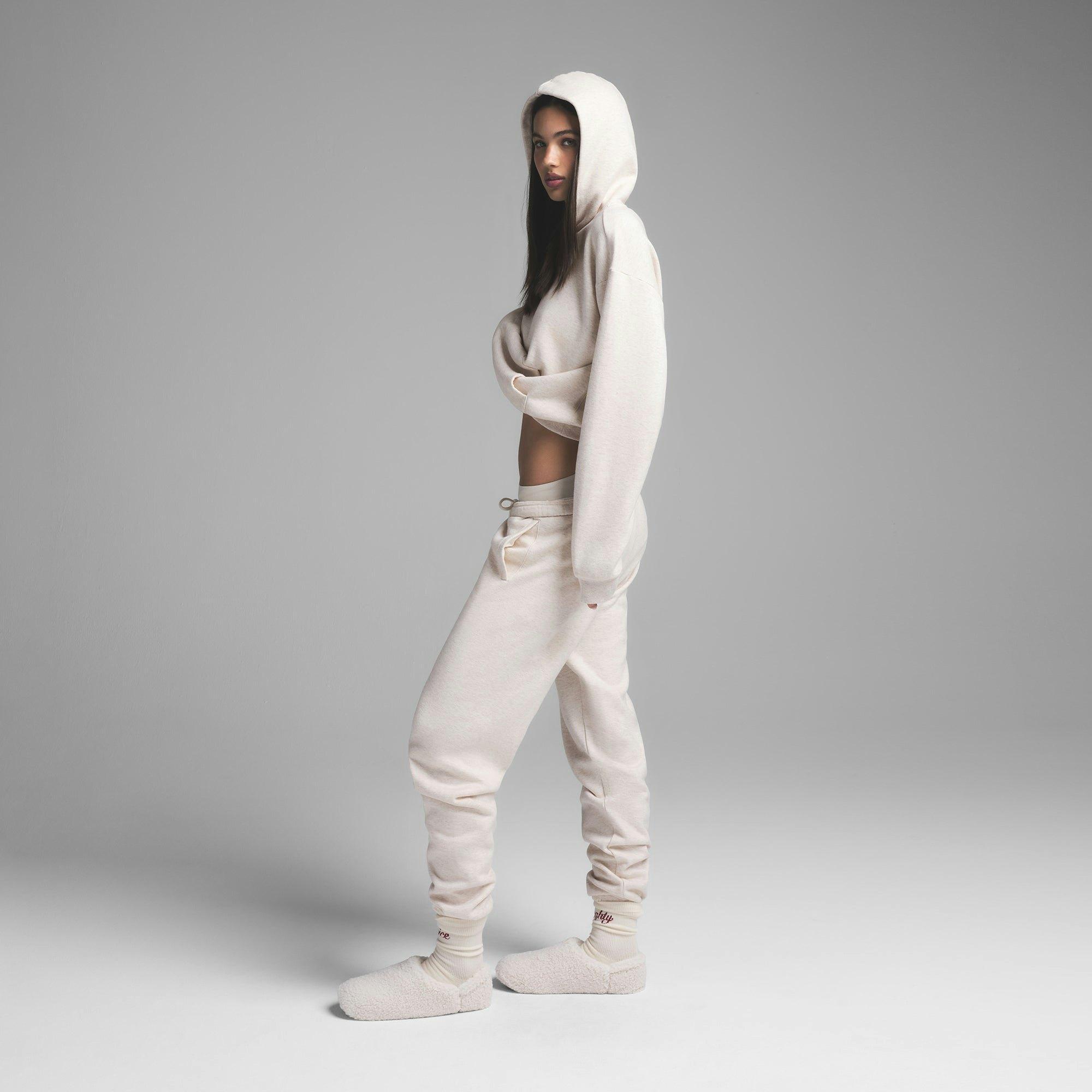 COTTON FLEECE JOGGER | HEATHER OATMEAL Product Image