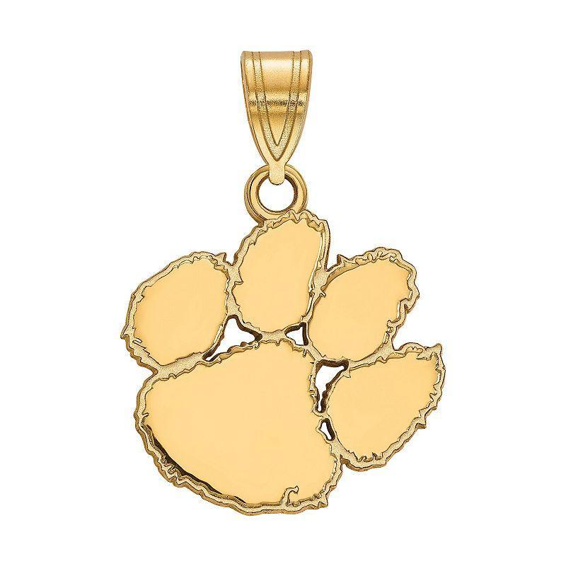LogoArt Sterling Silver 14k Gold Plated Clemson Tigers Medium Pendant, Women's, Size: 23 mm Product Image