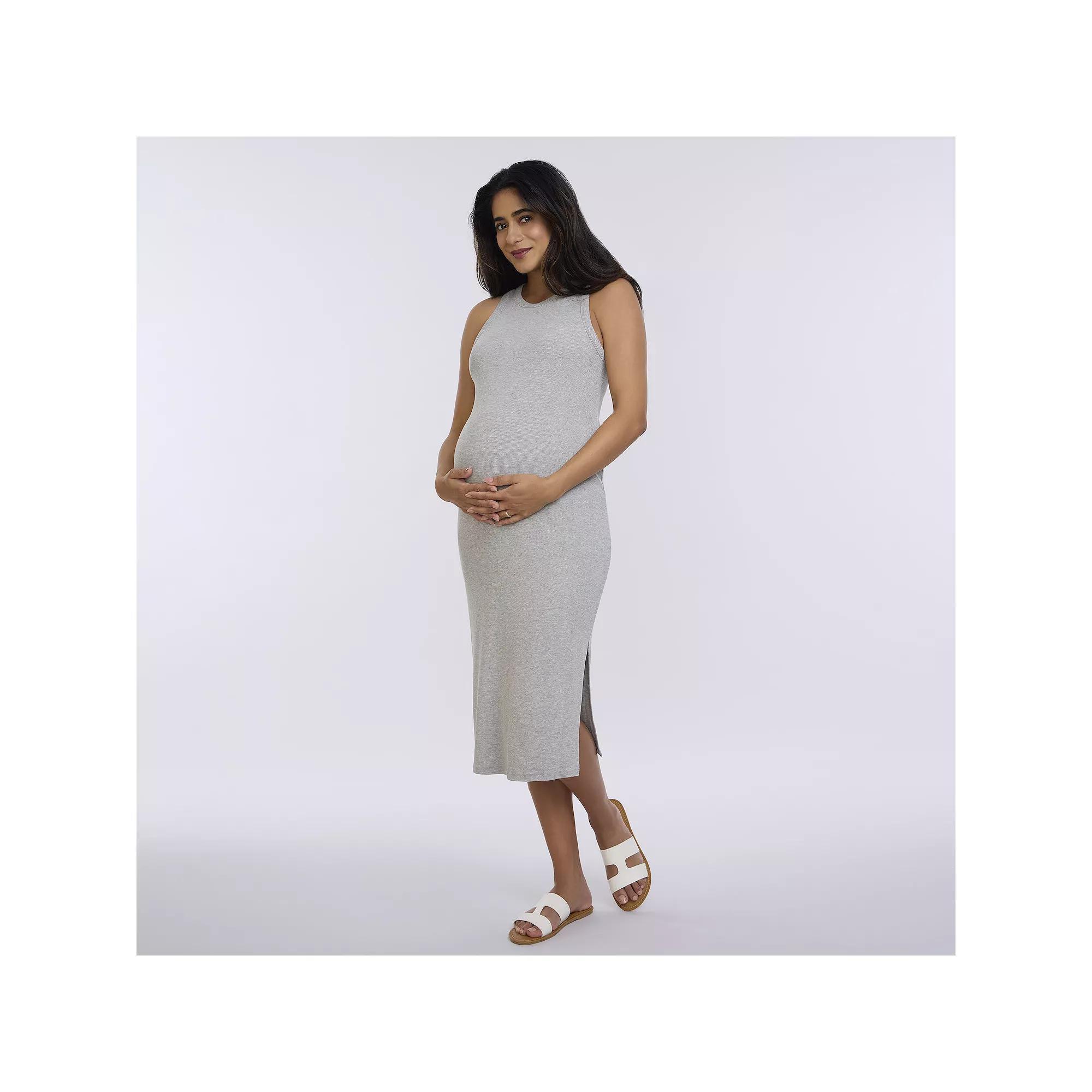 Maternity Motherhood® Racerback Tank Dress, Women's, Size: Small-Mat, Grey Grey Product Image