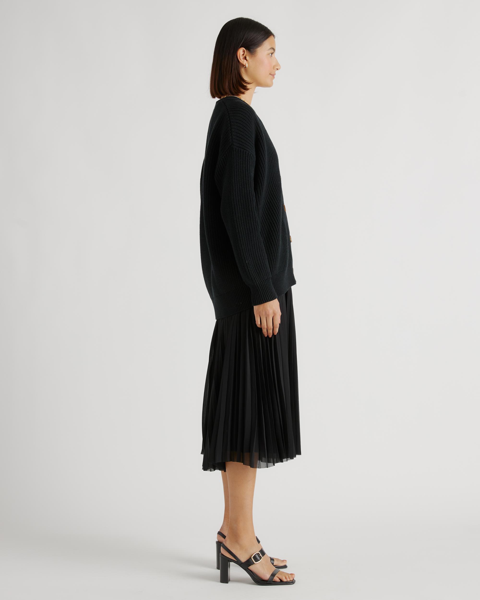 Quince | Women's OverSized Boyfriend Cardigan Sweater Organic Cotton Product Image