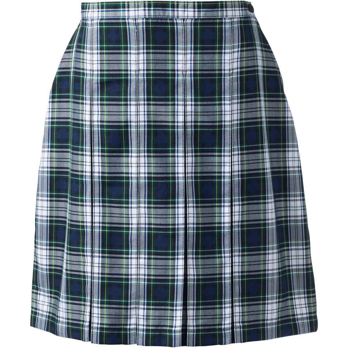 Womens Lands End School Uniform Plaid Box Pleat Skirt Product Image