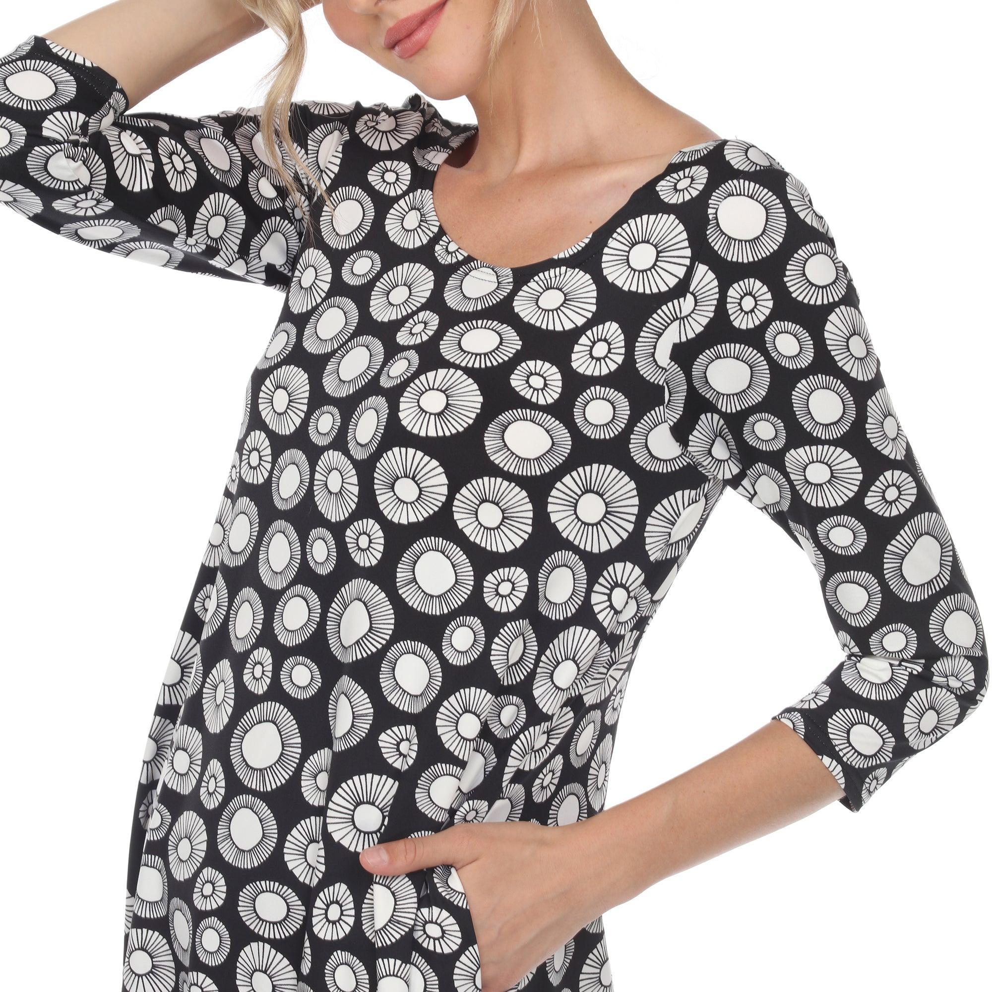 Printed Geometric Circle Tunic Top Product Image