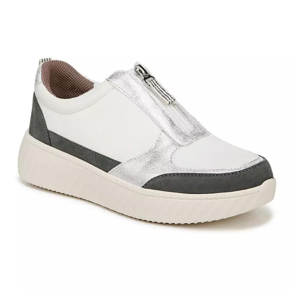 LifeStride Winner Women's Zip-Up Sneakers, Size: 6, White Sage Fabric Product Image