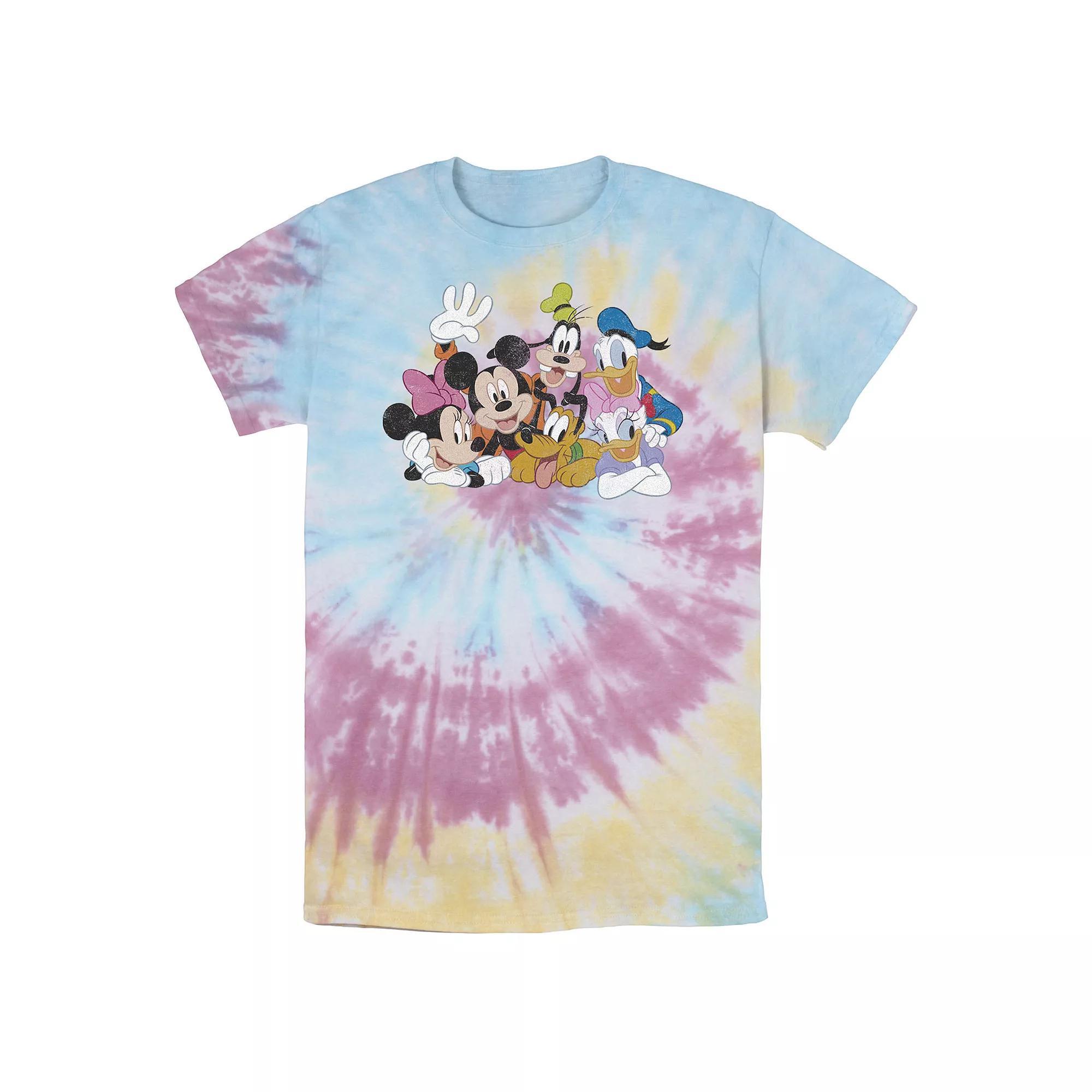 Men's Disney Mickey Classic Characters Wash Tee, Size: Medium, White Blue Product Image