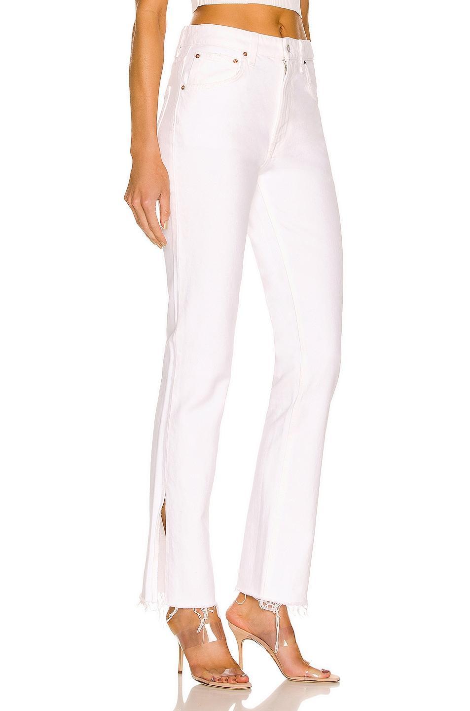 GRLFRND Harlow High Rise Boot in White. Size 24, 29, 31, 32. Product Image