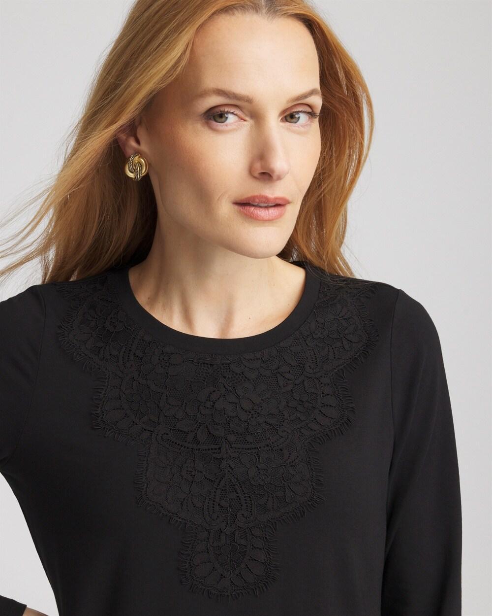 Touch of Cool™ Lace Neck Layering Tee Product Image