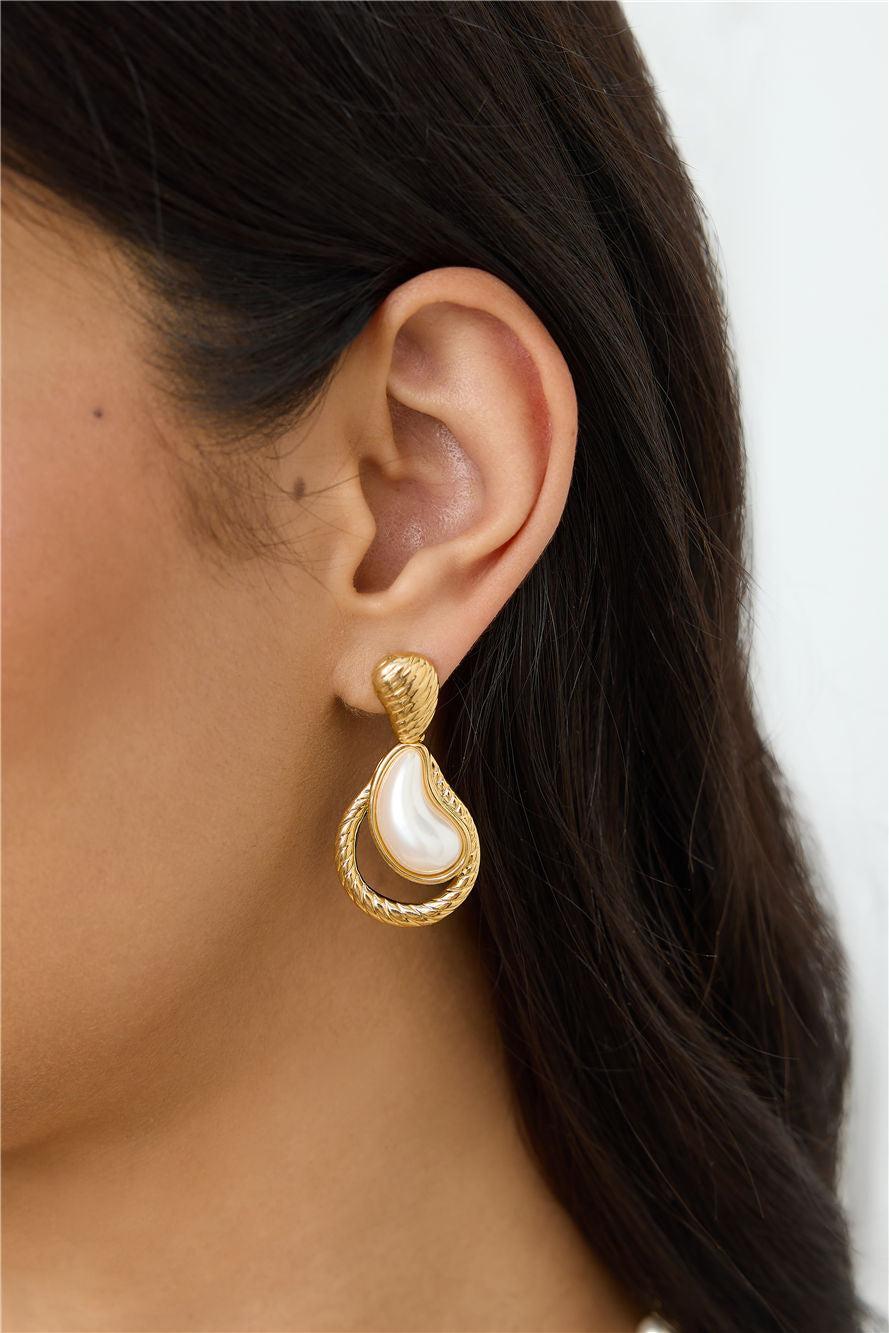 18k Gold Plated Coastal Escape Earrings Gold Product Image