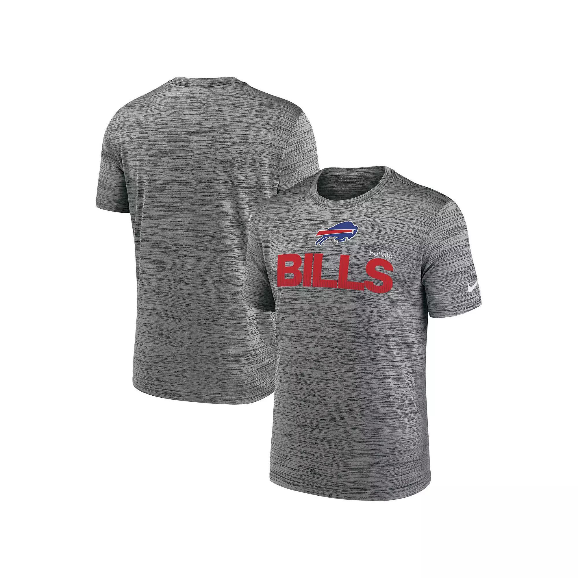 Men's Nike Anthracite Buffalo Bills Blitz Velocity Modern Performance T-Shirt, Size: 2XL, Grey Product Image