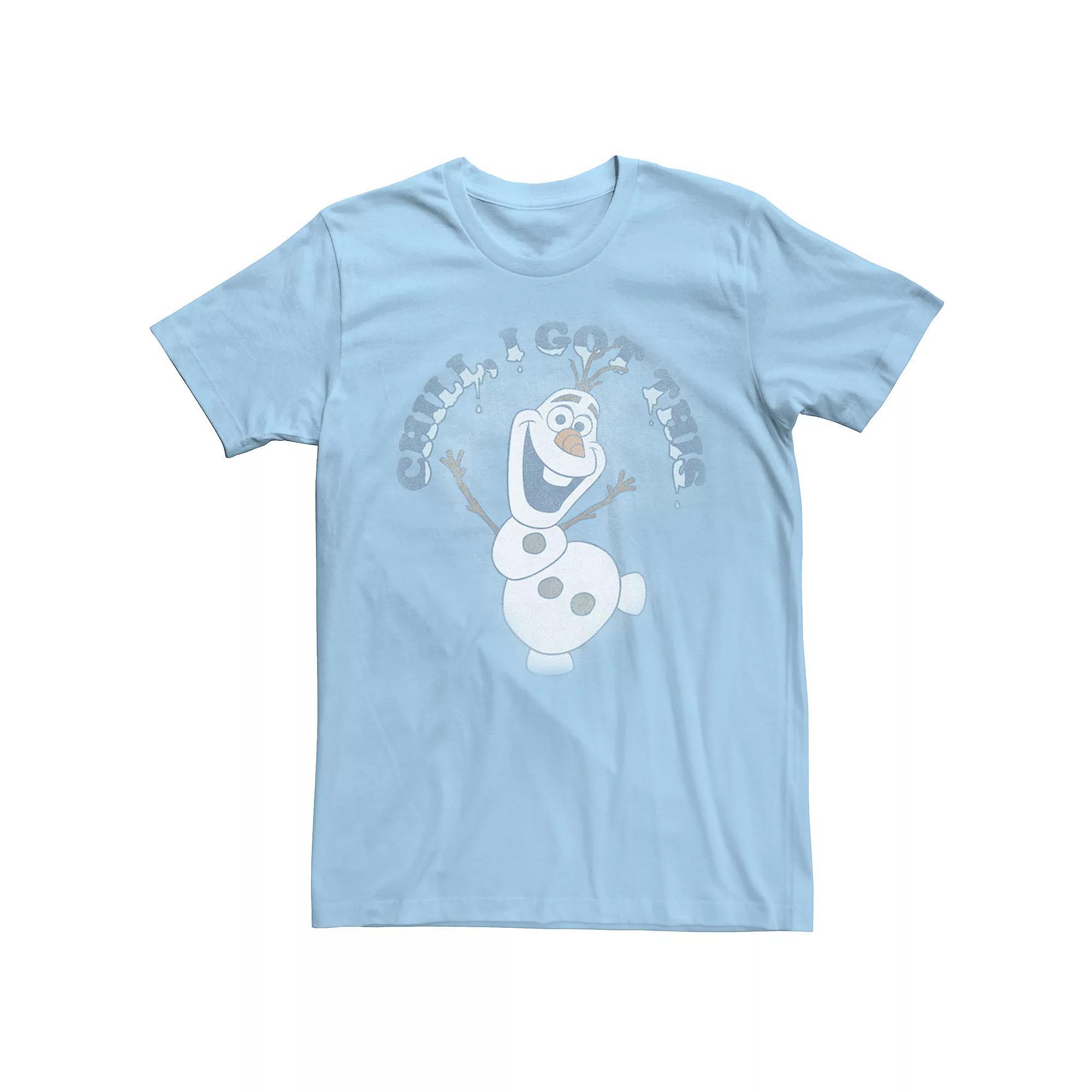 Disney's Frozen Men's Olaf Chill I Got This Portrait Graphic Tee, Size: Large, Light Blue Product Image
