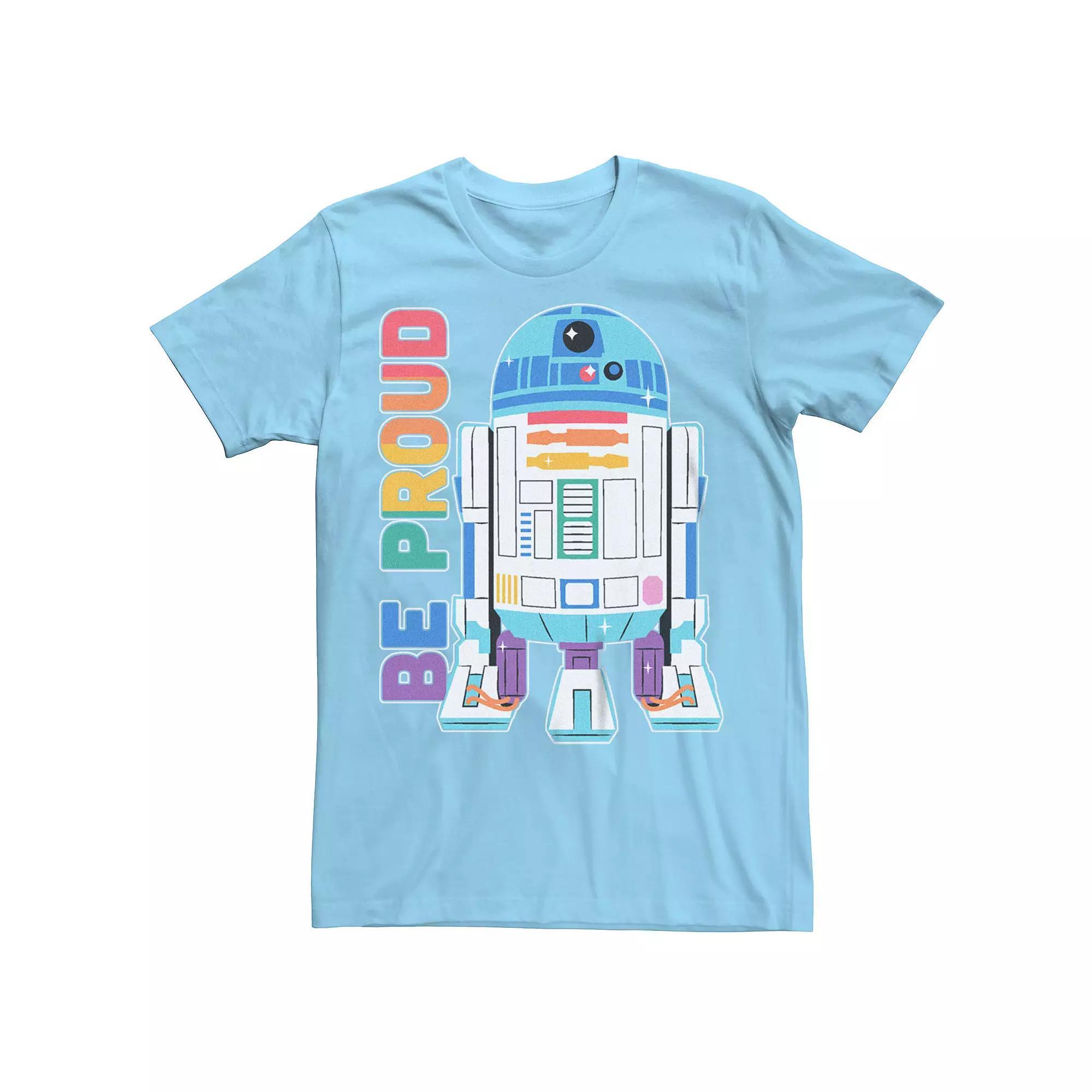 Men's Star Wars Pride R2-D2 Be Proud Graphic Tee, Size: XS, Light Blue Product Image