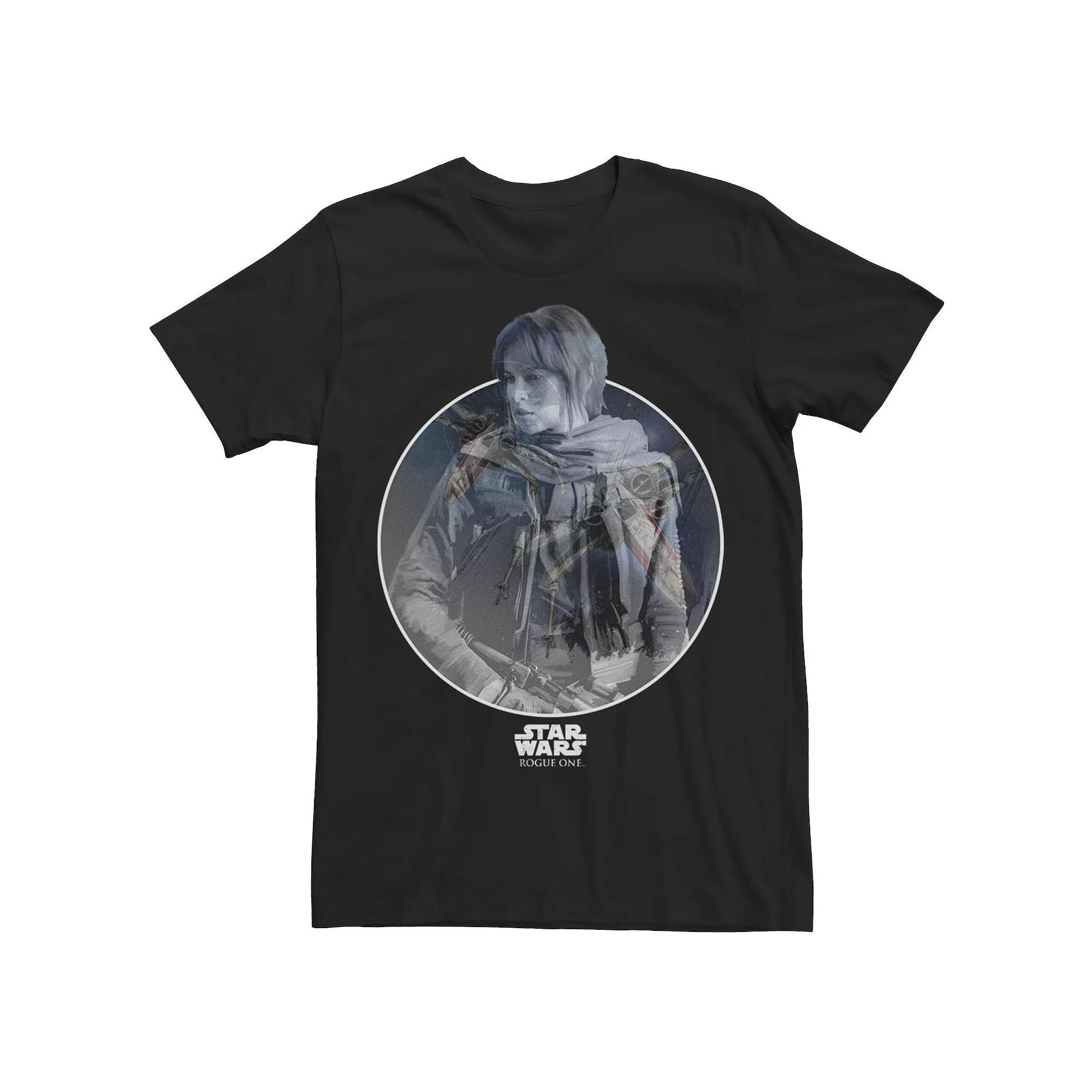 Men's Star Wars Rogue One Jyn Erso X-Wing Blended Graphic Tee, Size: Large, Black Product Image