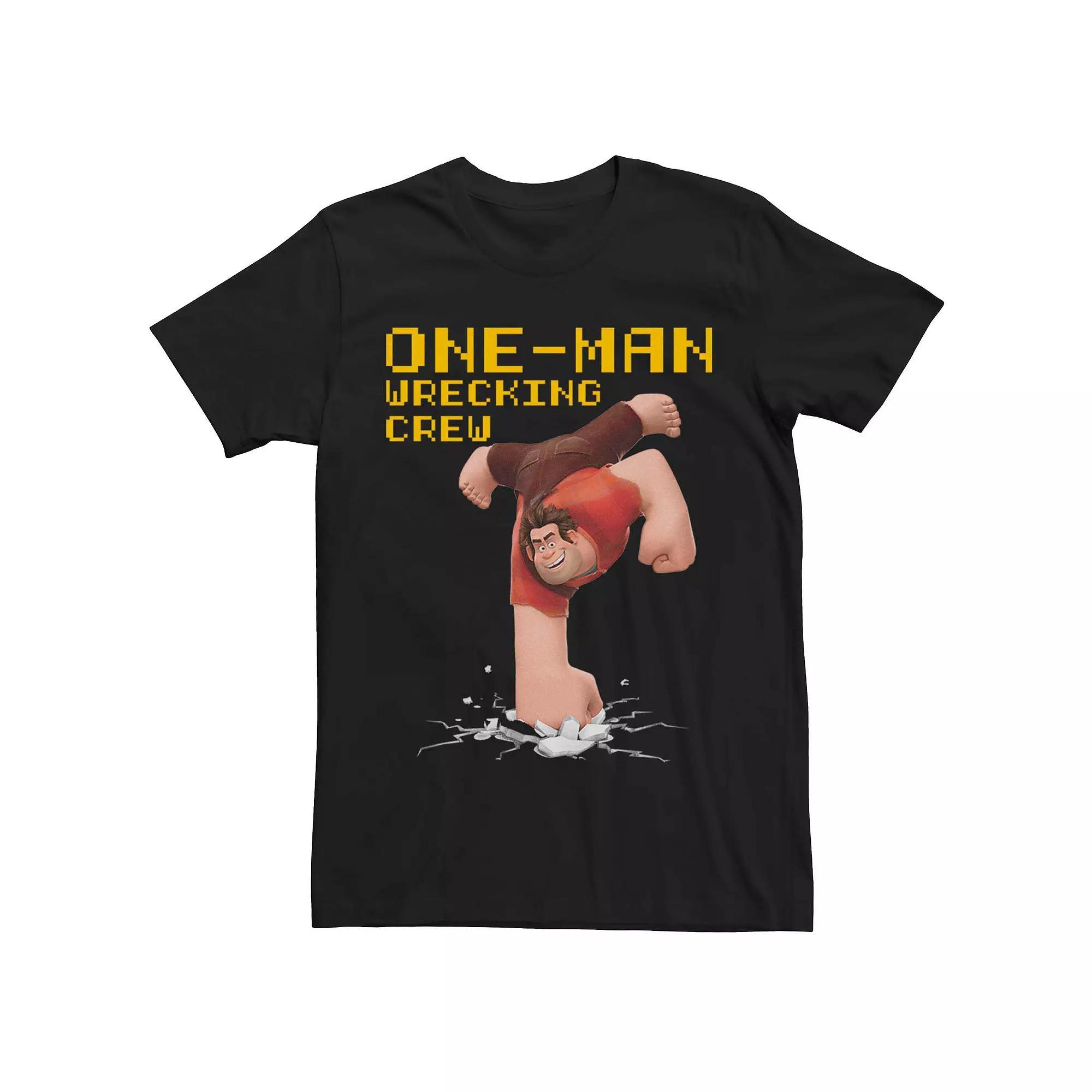 Disney's Wreck-It Ralph 2 One Man Wrecking Crew Men's Tee, Size: XL, Black Product Image