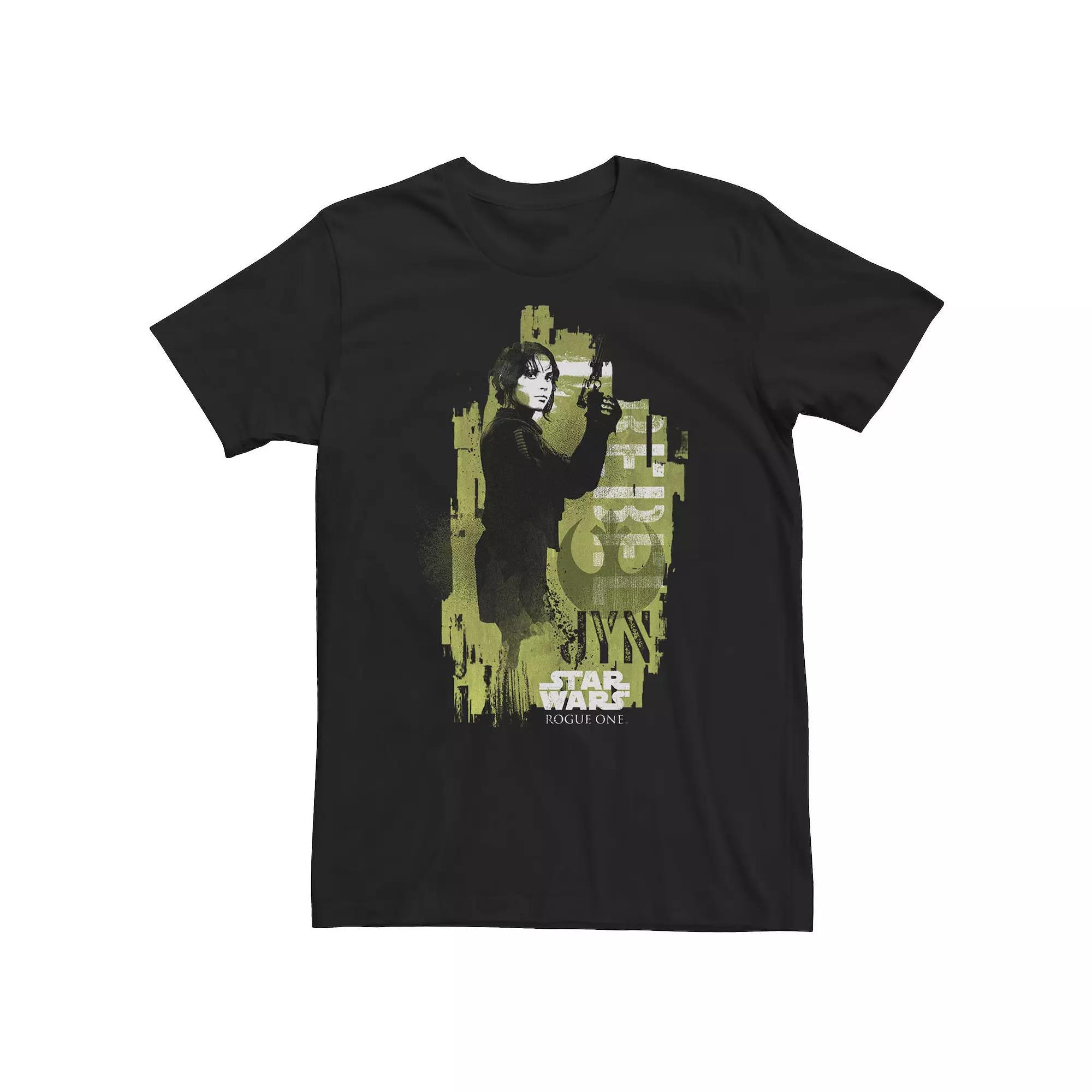 Big & Tall Star Wars Rogue One Jyn Erso Poster Tee, Men's, Size: 4XL, Navy Grey Product Image