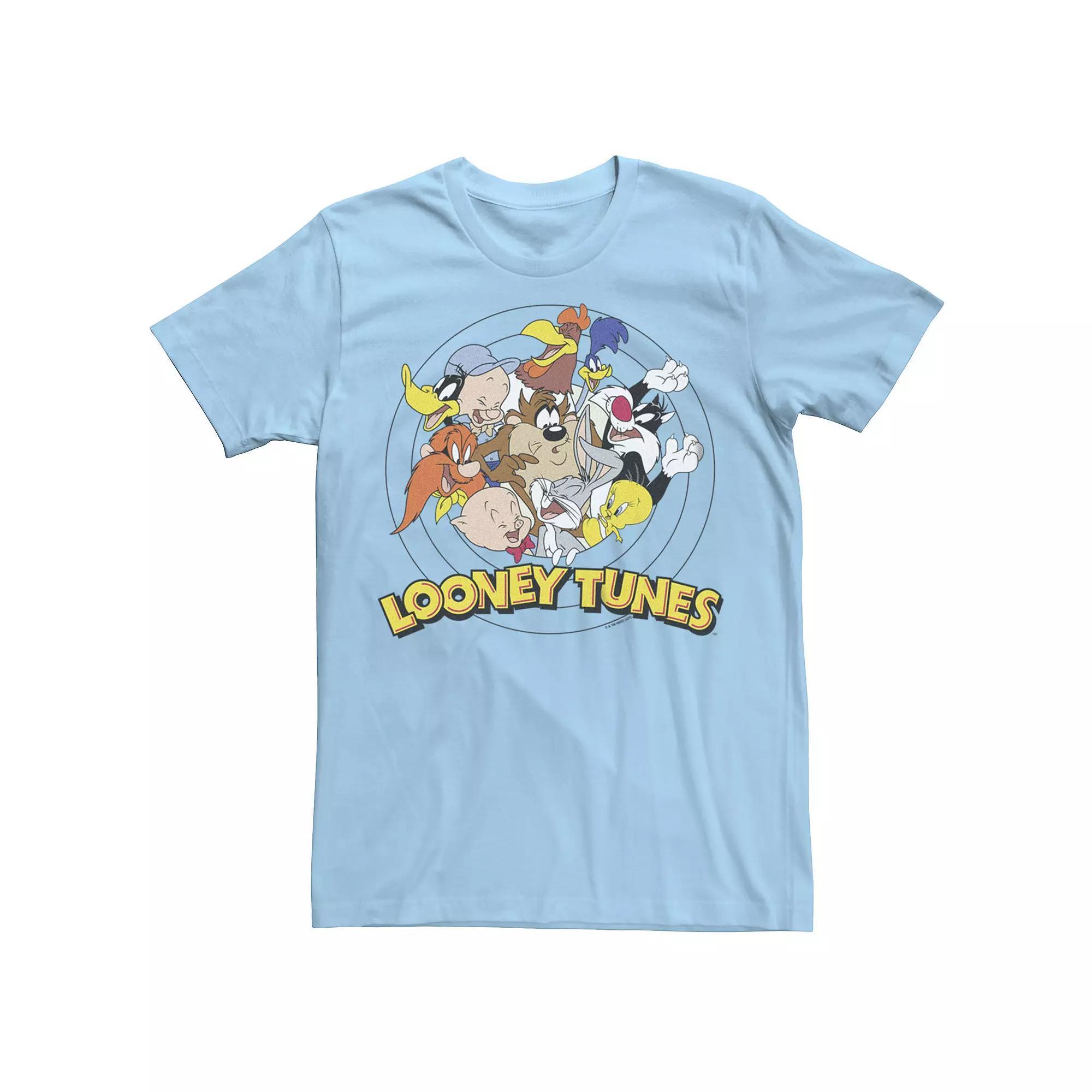 Men's Looney Tunes Tight Group Graphic Tee, Size: Small, Light Blue Product Image