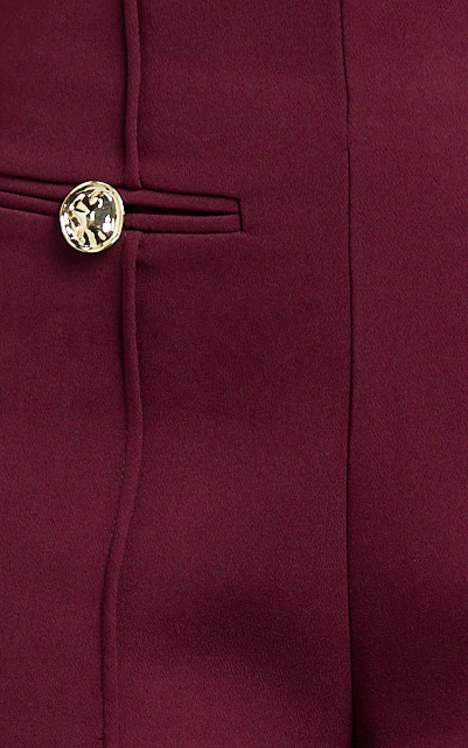 Clara Pants - High Waisted Wide Leg Pants in Wine Product Image