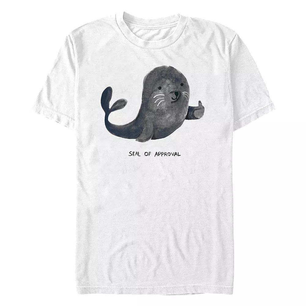 Big & Tall Seal Of Approval Graphic Tee, Men's, Size: 4XL Tall, White Product Image