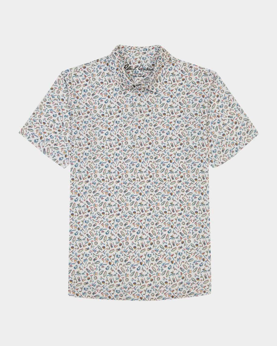 Mens Sunset Sips Knit Polo Shirt Product Image