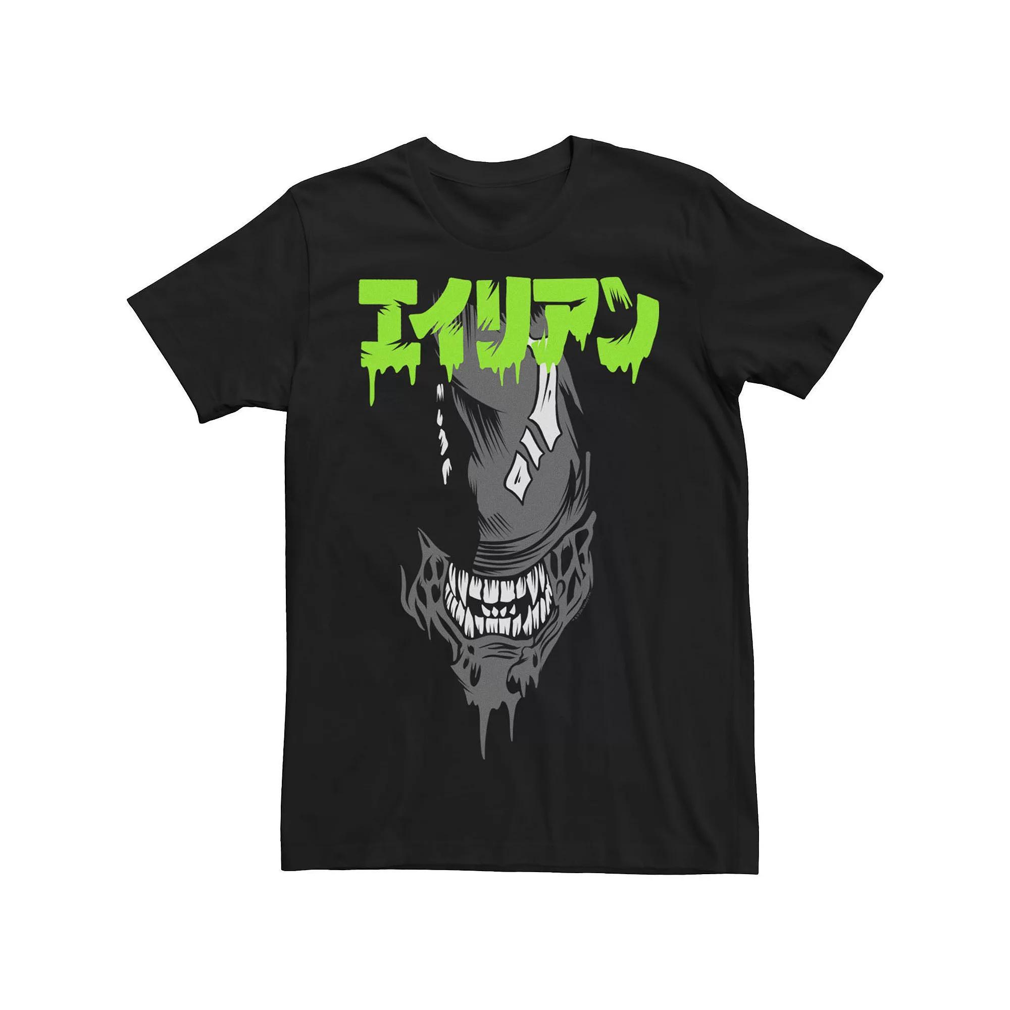 Men's Alien Kanji Big Face Tee, Size: Large, Black Product Image