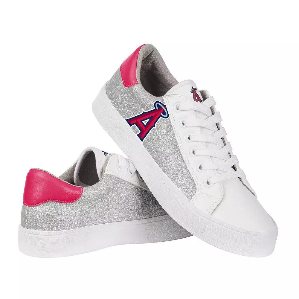 Women's FOCO Los Angeles Angels Glitter Sneakers, Size: 6, White Product Image
