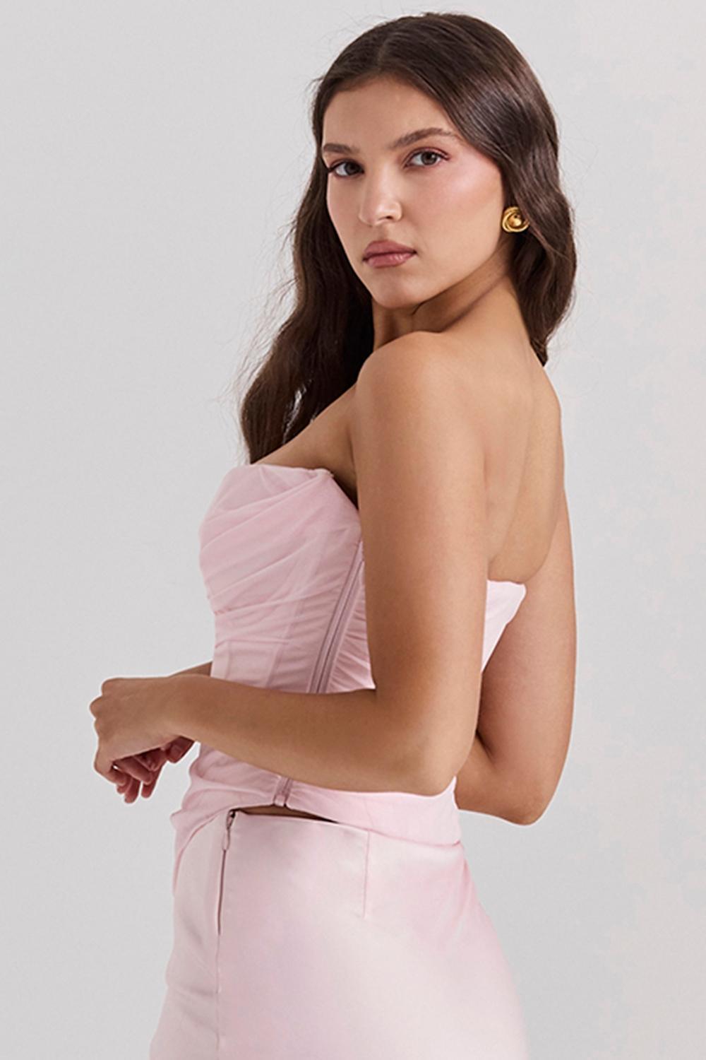 Georgie  ballerina pink strapless corset Product Image