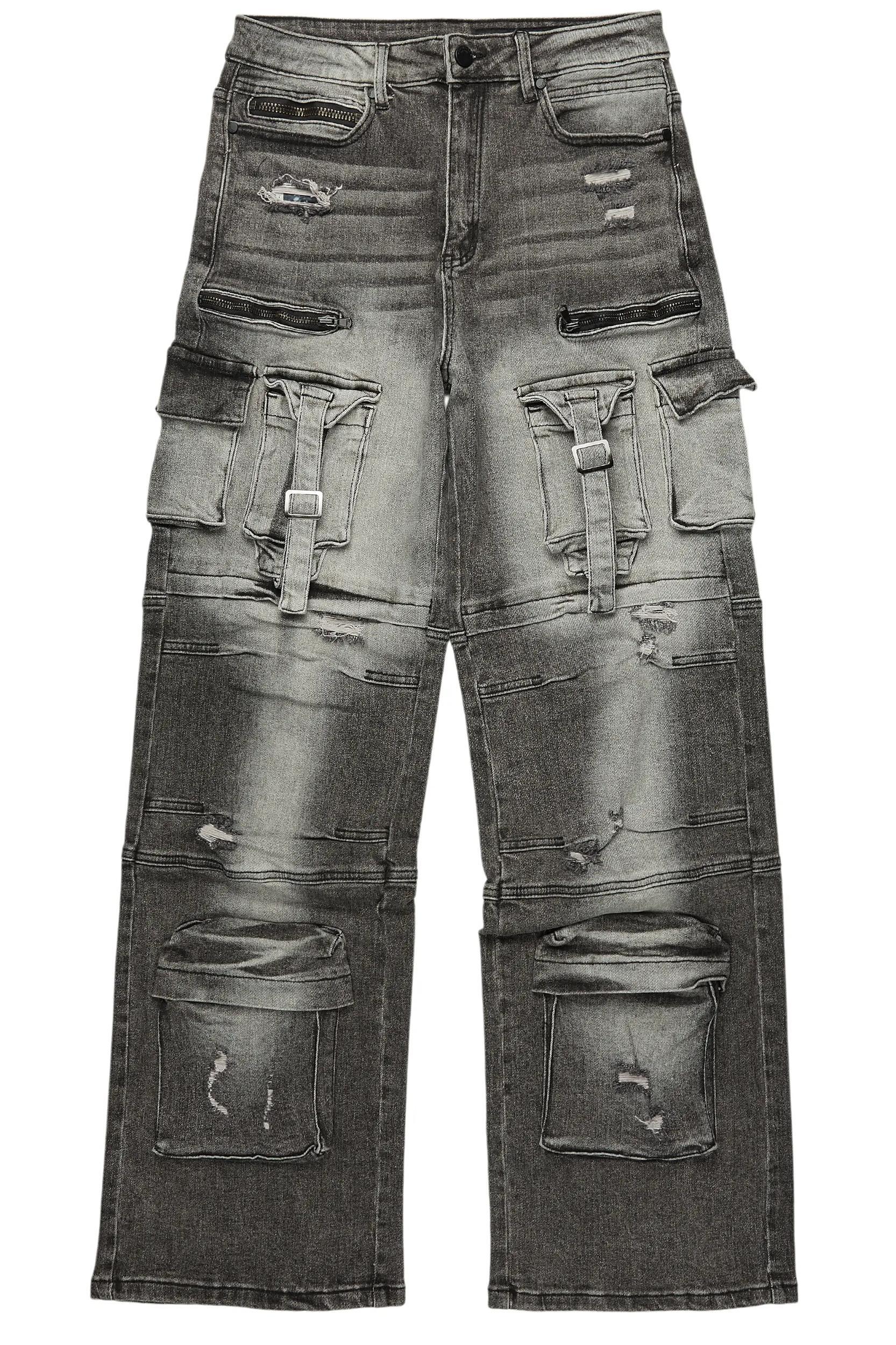 Berdi Black Wash Baggy Fit Jean Male Product Image