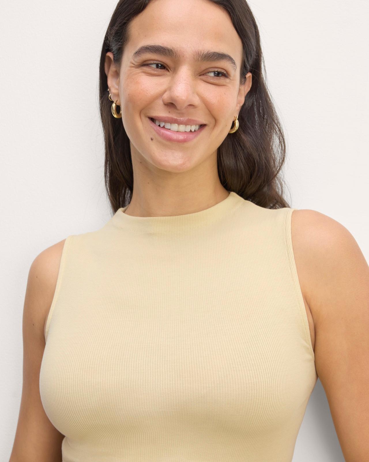 The Luxe Rib Funnel-Neck Tank Product Image