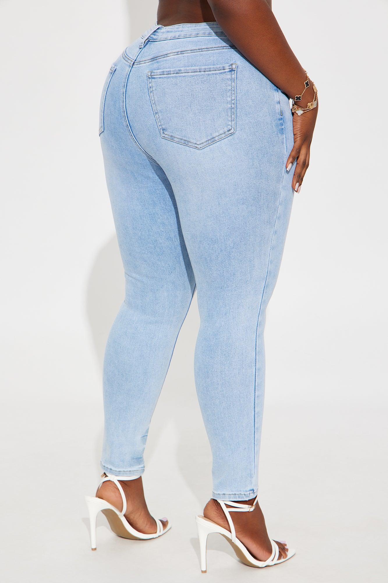 Kalisha Stretch Skinny Jeans - Light Wash Product Image